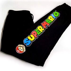 Super Mario Sweatpants Joggers Black 3XL (XXXL) NWT New Video Game Pajama